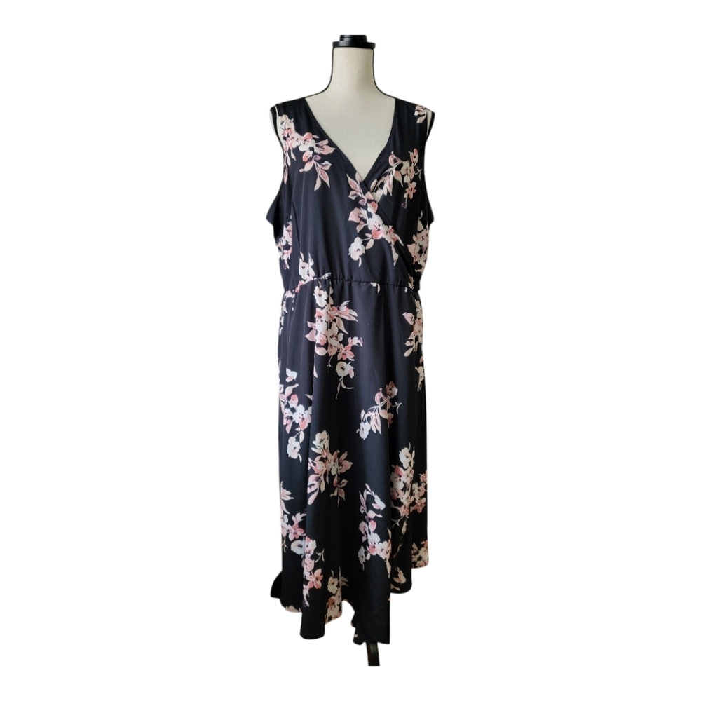 💕Lane bryant faux wrap floral‎ dress Womens Size 18